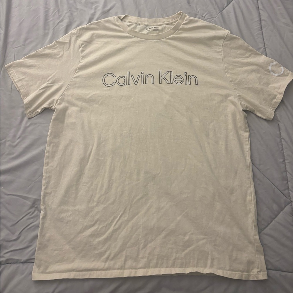 Calvin Klein Cream Short Sleeve Tee